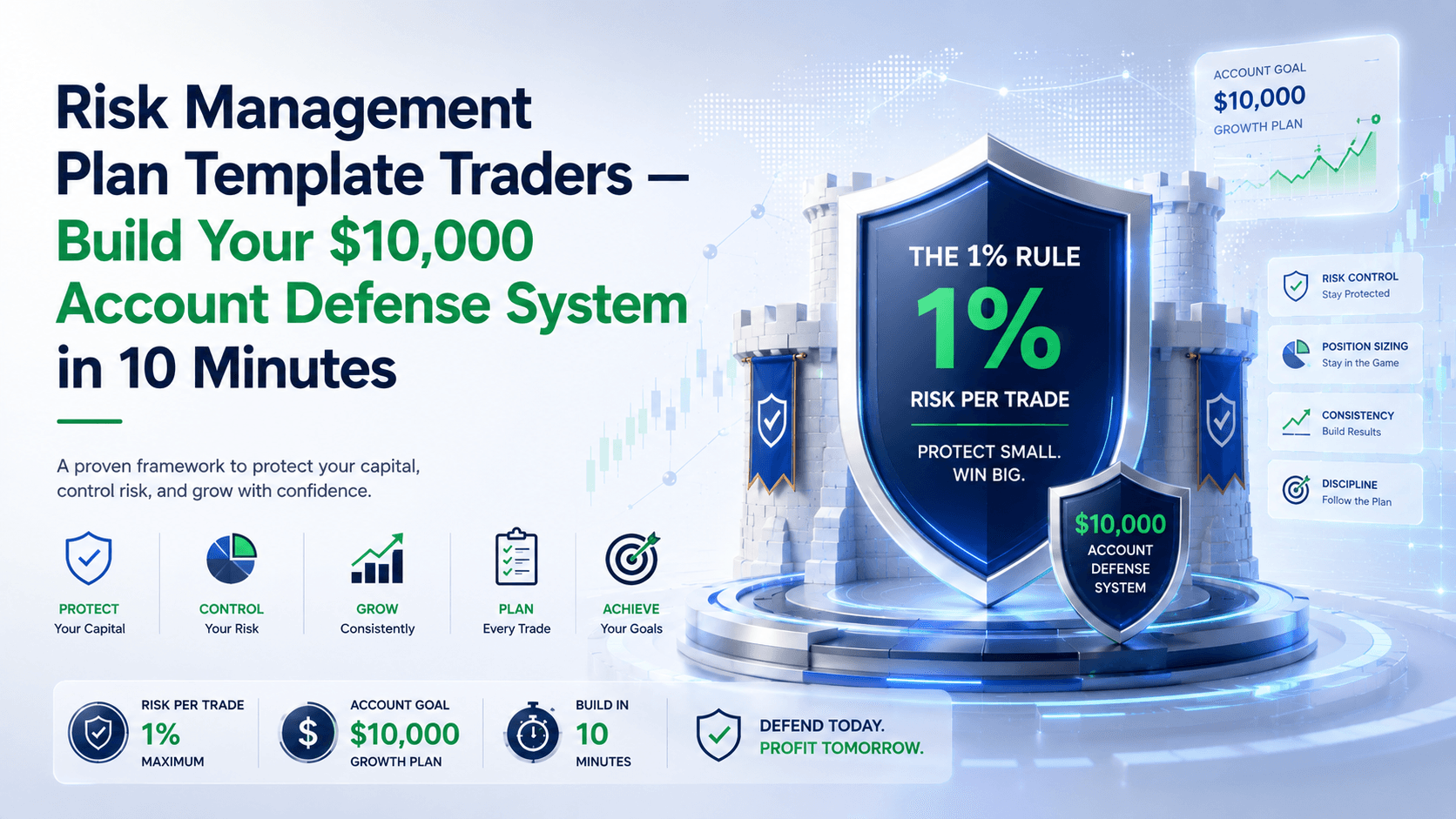 Risk Management Plan Template Traders — Build Your $10,000 Account Defense System in 10 Minutes