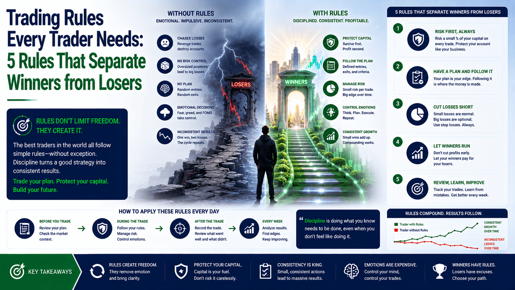 Trading Rules Every Trader Needs: 5 Rules That Separate Winners from Losers