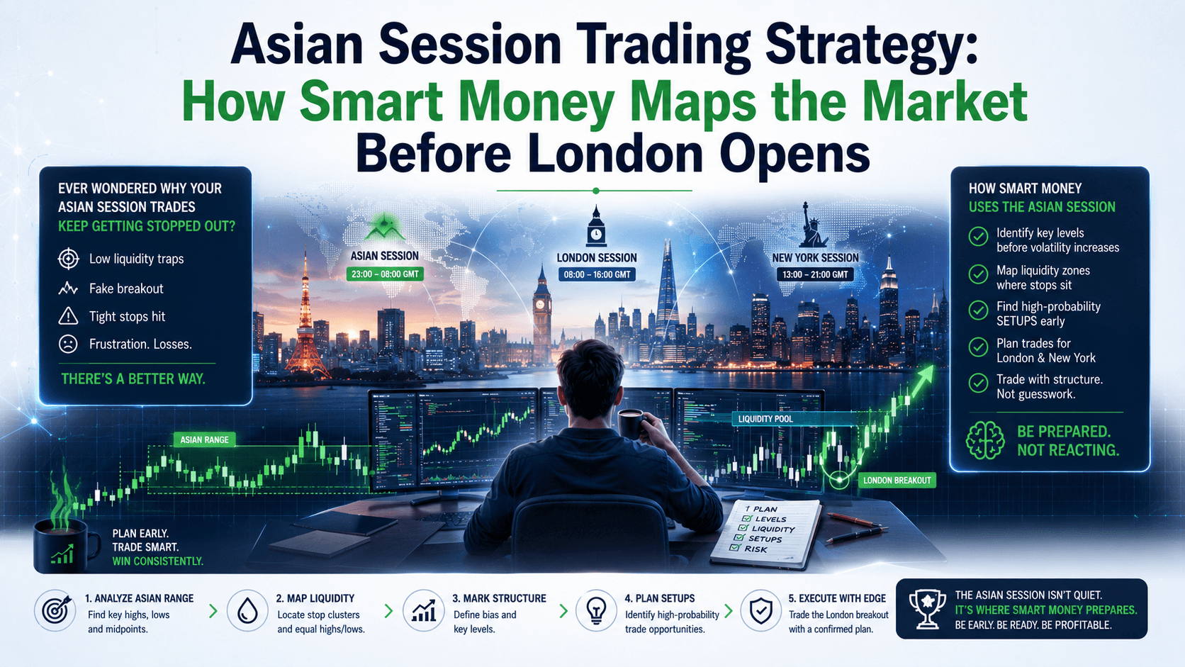 Asian Session Trading Strategy: How Smart Money Maps the Market Before London Opens