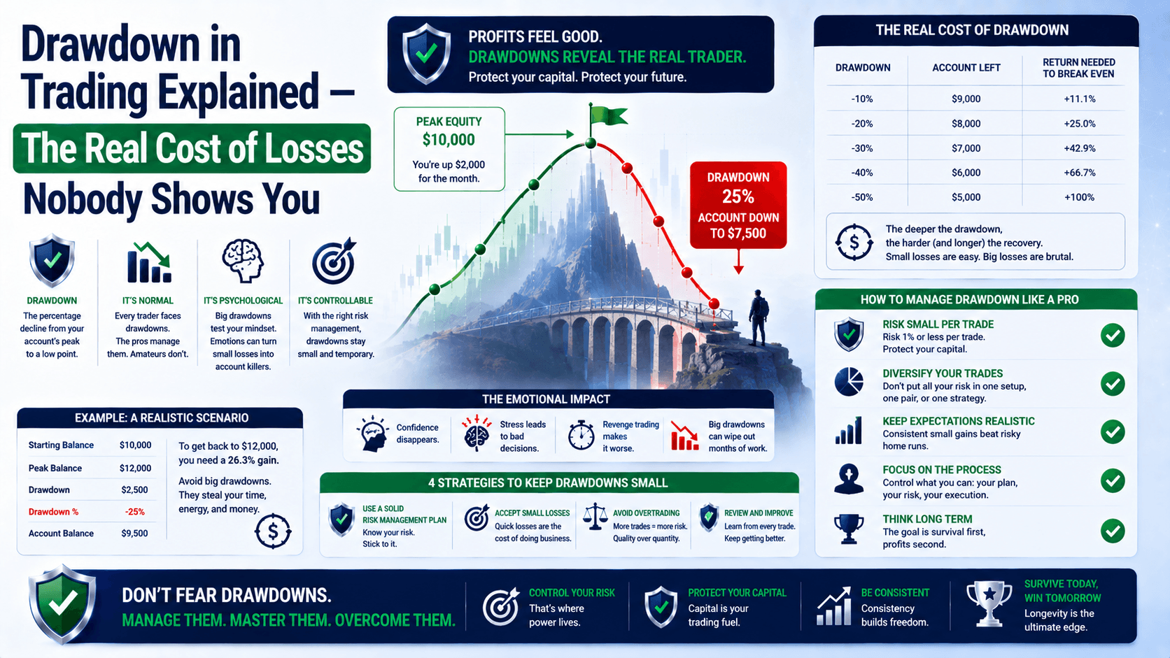 Drawdown in Trading Explained — The Real Cost of Losses Nobody Shows You