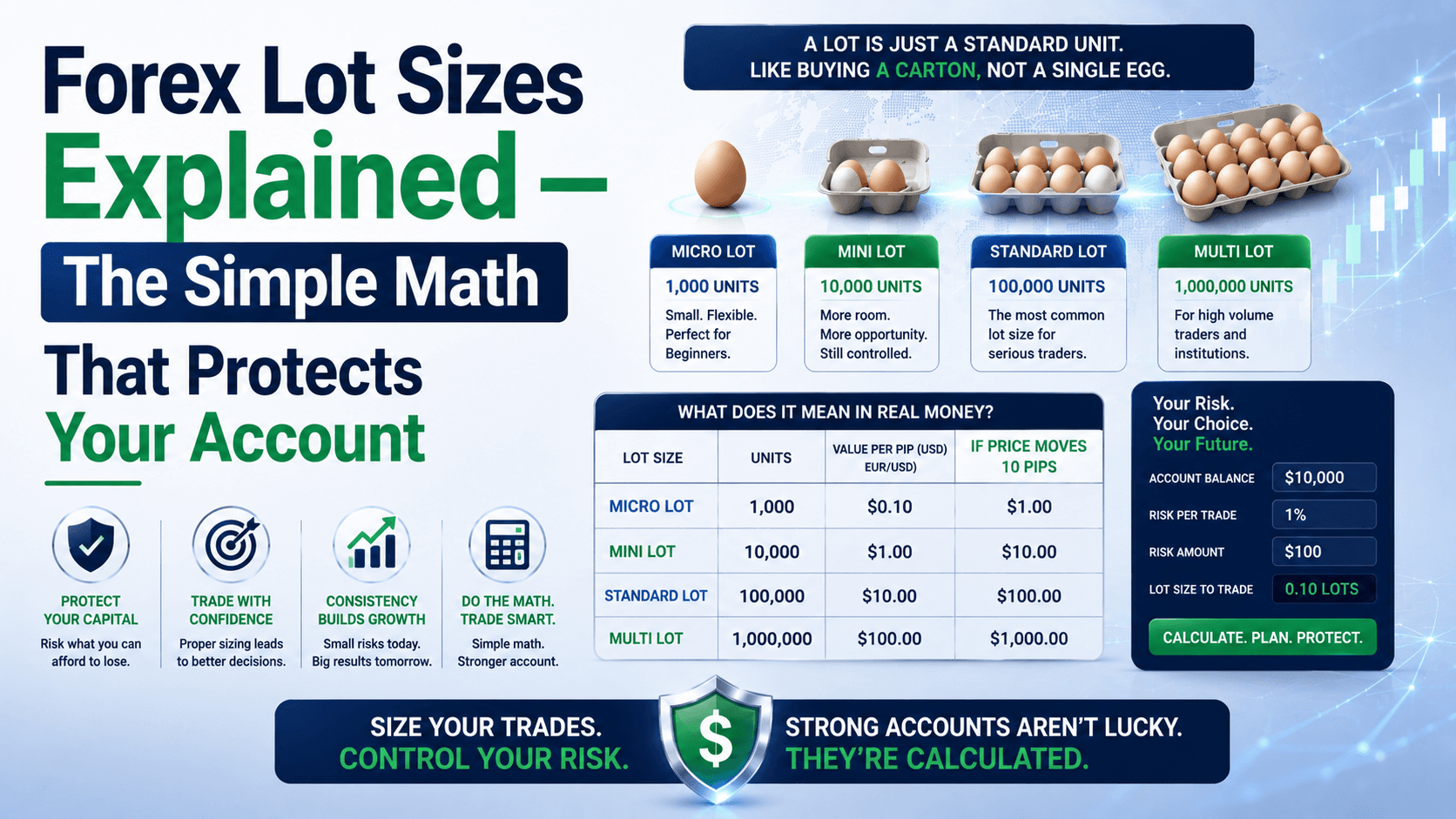 Forex Lot Sizes Explained — The Simple Math That Protects Your Account