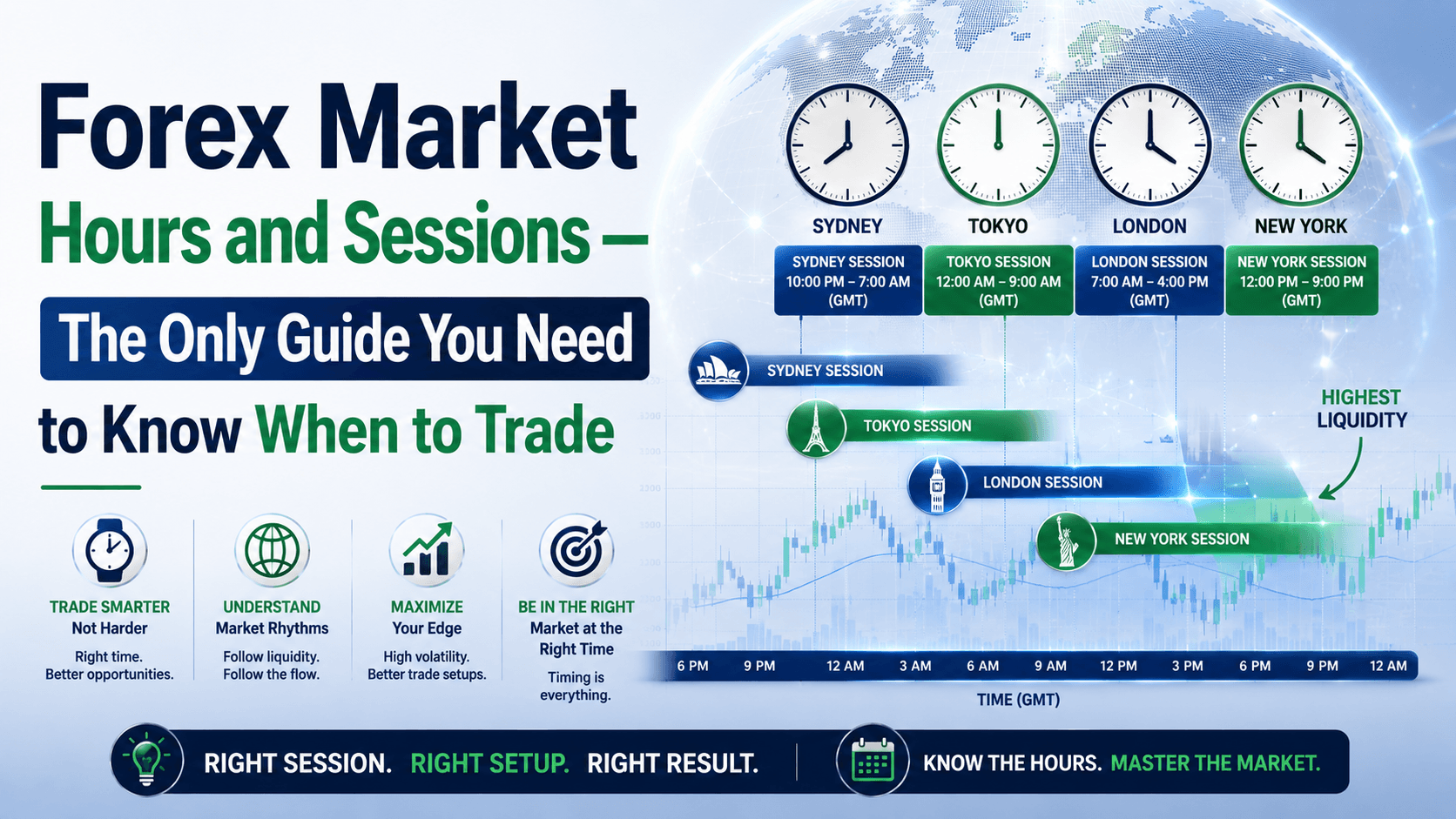 Forex Market Hours and Sessions — The Only Guide You Need to Know When to Trade