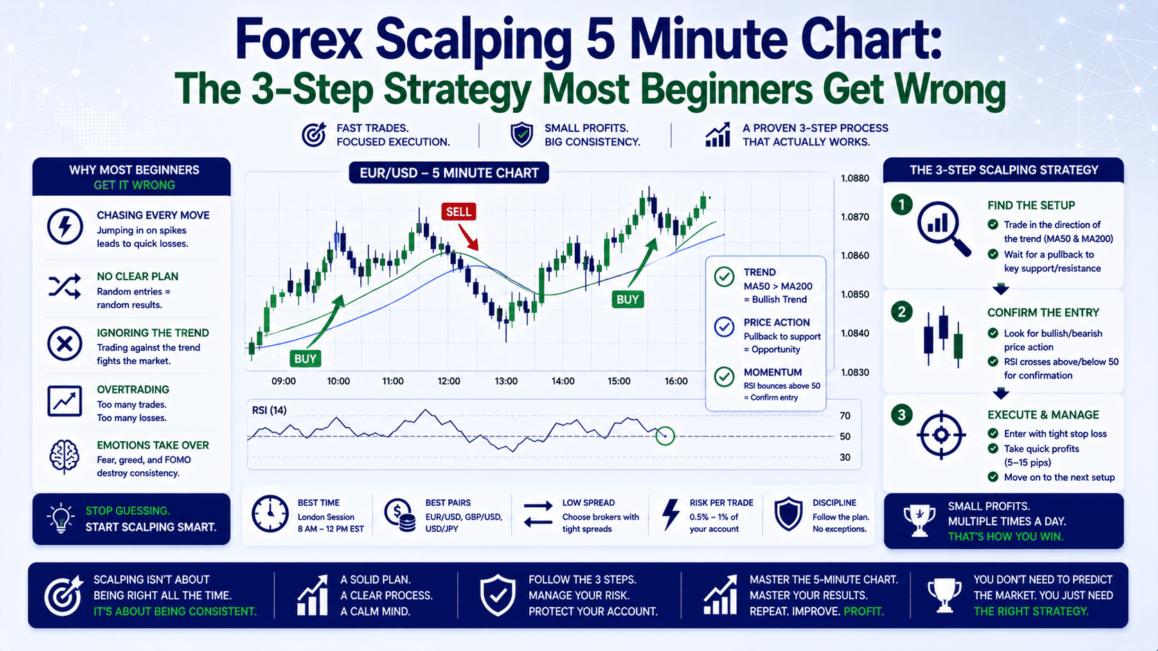 Forex Scalping 5 Minute Chart: The 3-Step Strategy Most Beginners Get Wrong