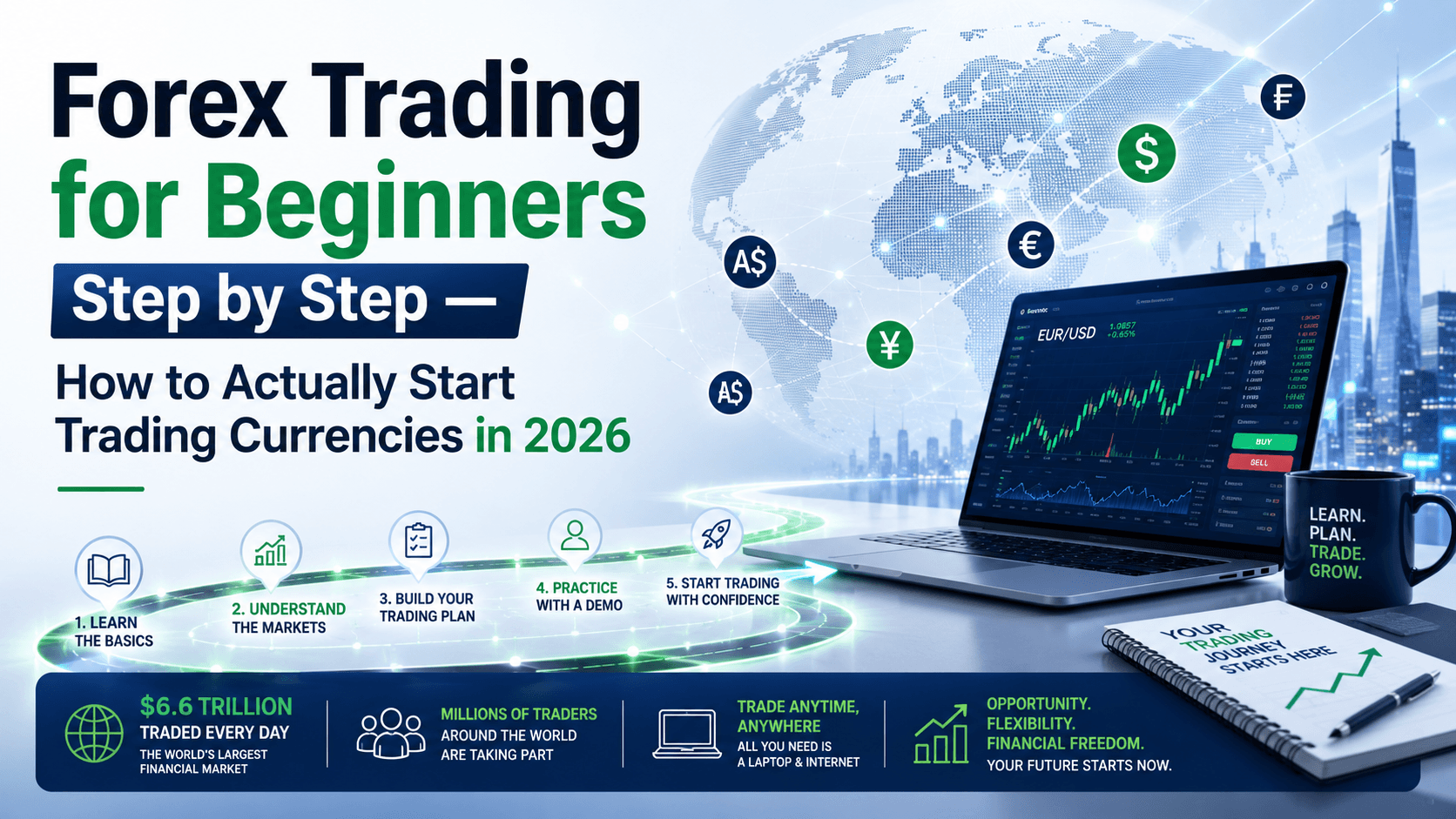 Forex Trading for Beginners Step by Step — How to Actually Start Trading Currencies in 2025