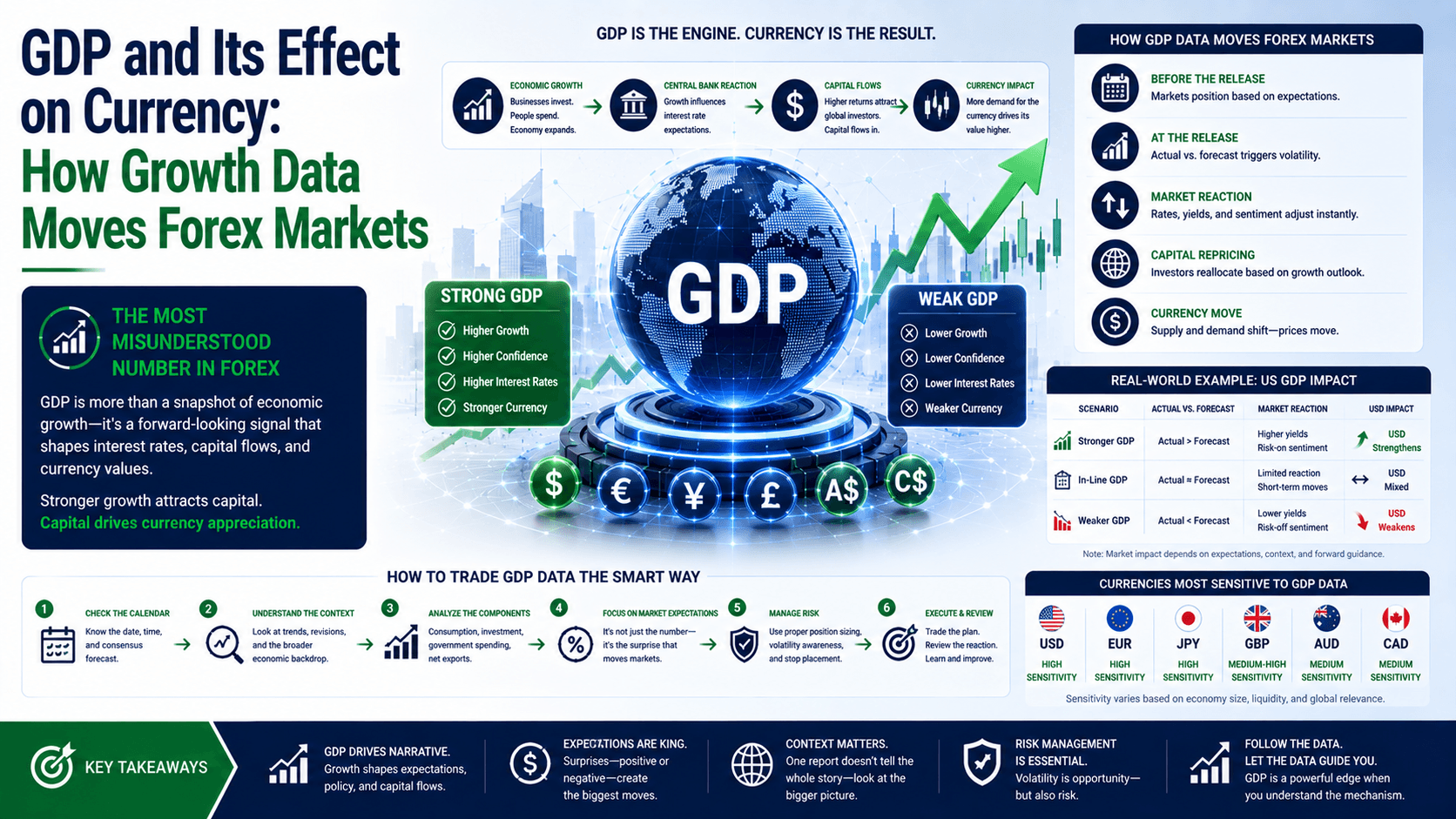 GDP and Its Effect on Currency: How Growth Data Moves Forex Markets