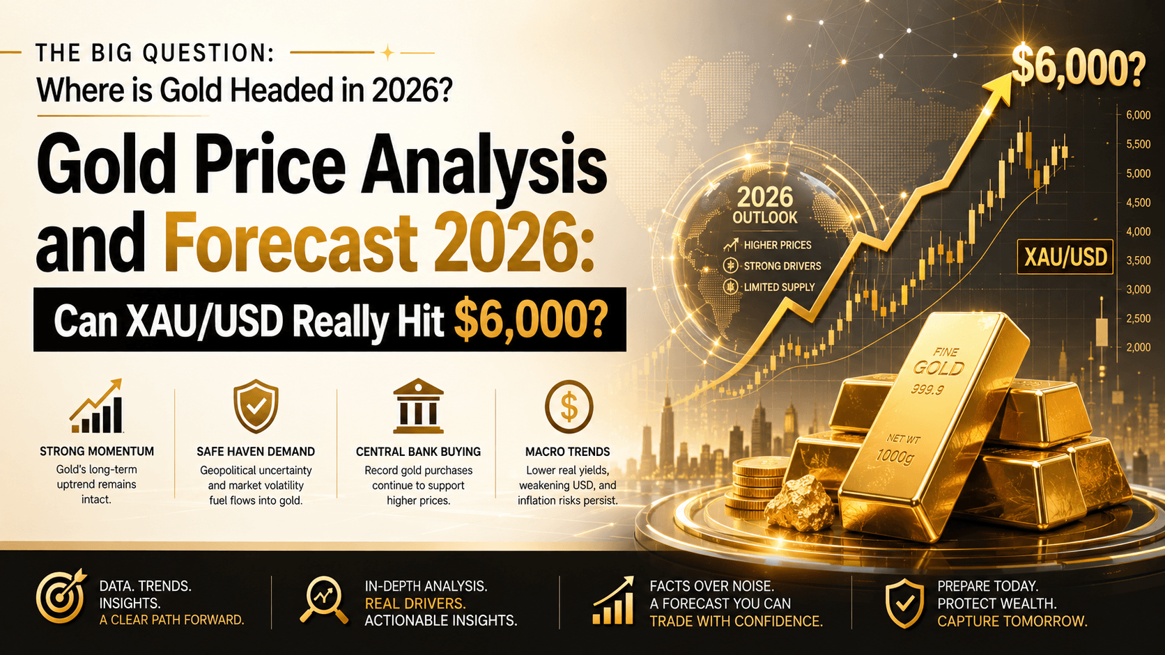 Gold Price Analysis and Forecast 2026: Can XAU/USD Really Hit $6,000?