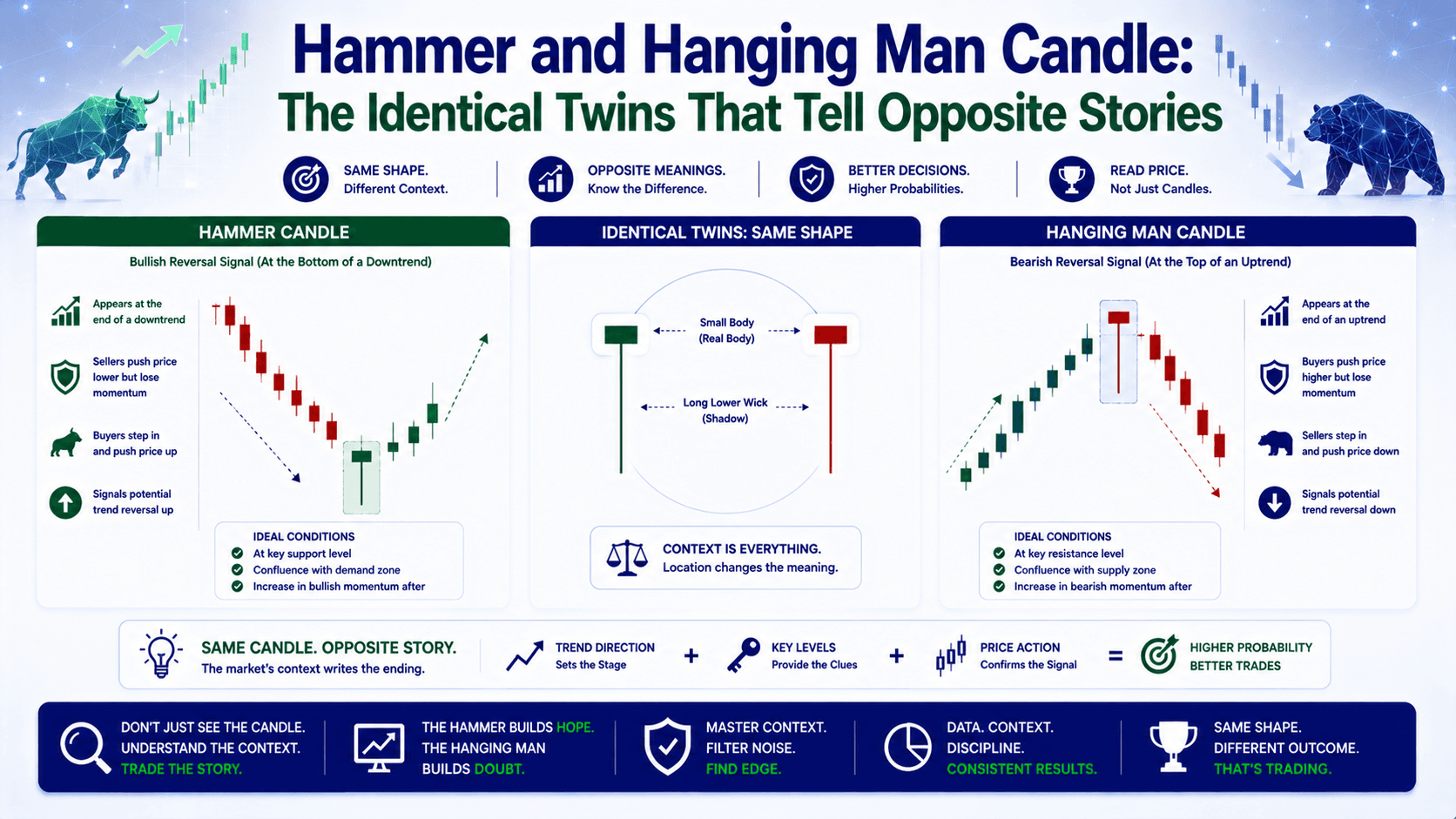 Hammer and Hanging Man Candle: The Identical Twins That Tell Opposite Stories
