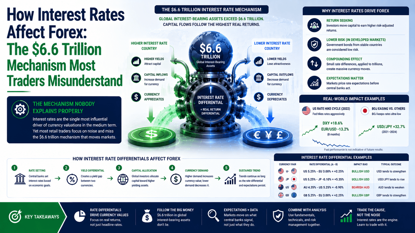 How Interest Rates Affect Forex: The $6.6 Trillion Mechanism Most Traders Misunderstand