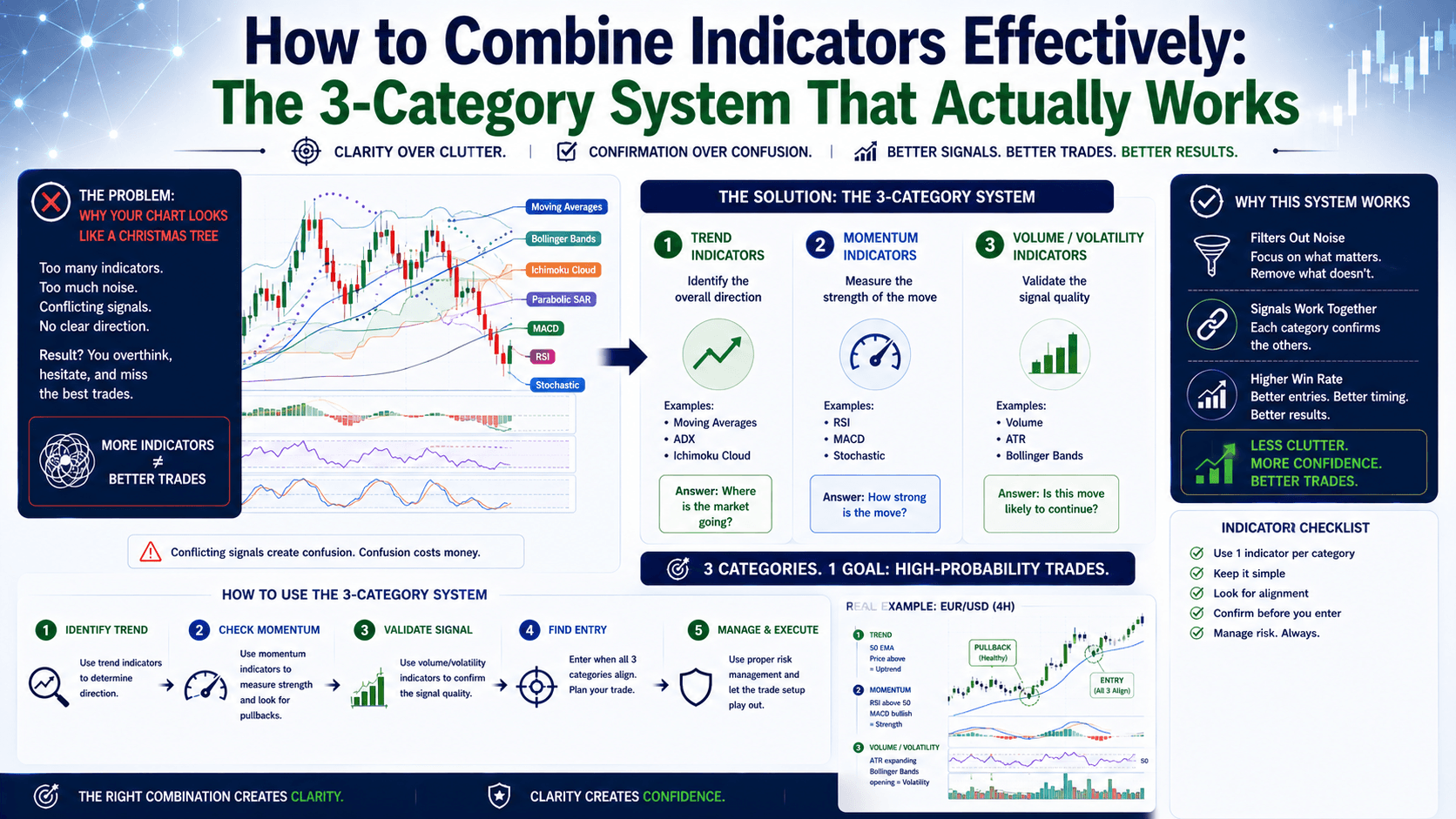 How to Combine Indicators Effectively: The 3-Category System That Actually Works