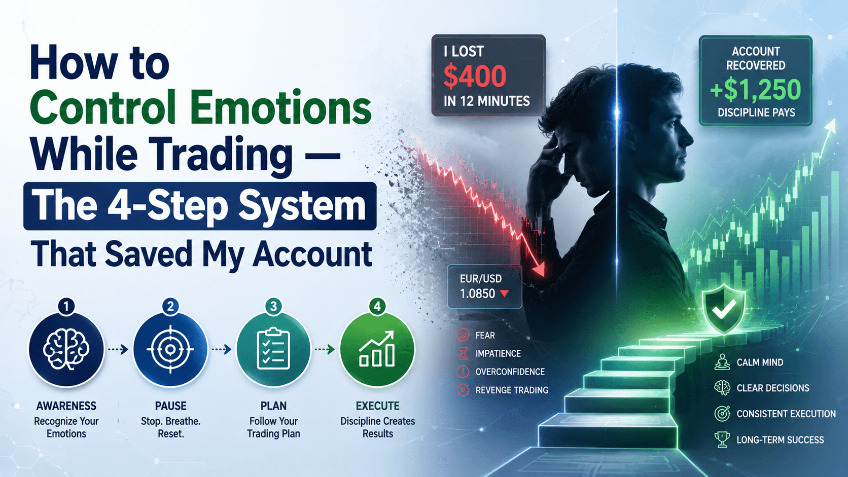 How to Control Emotions While Trading — The 4-Step System That Saved My Account