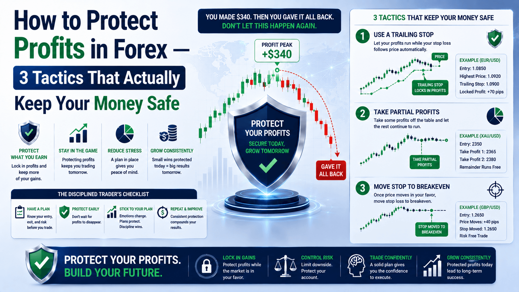 How to Protect Profits in Forex — 3 Tactics That Actually Keep Your Money Safe