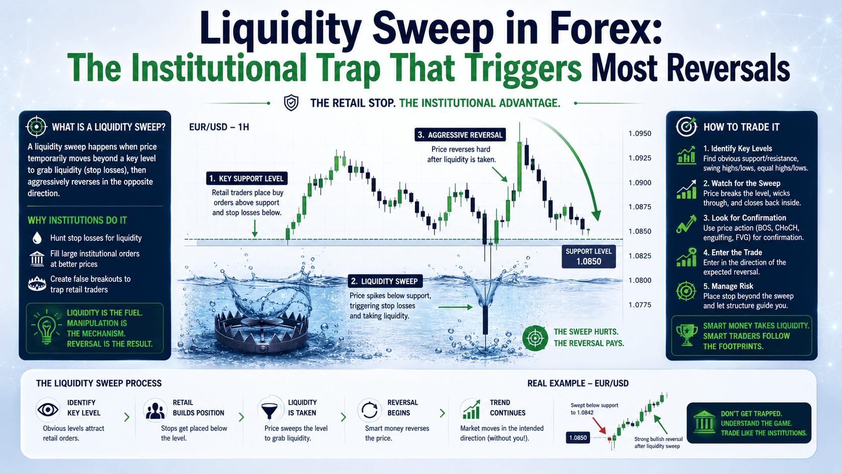 Liquidity Sweep in Forex: The Institutional Trap That Triggers Most Reversals