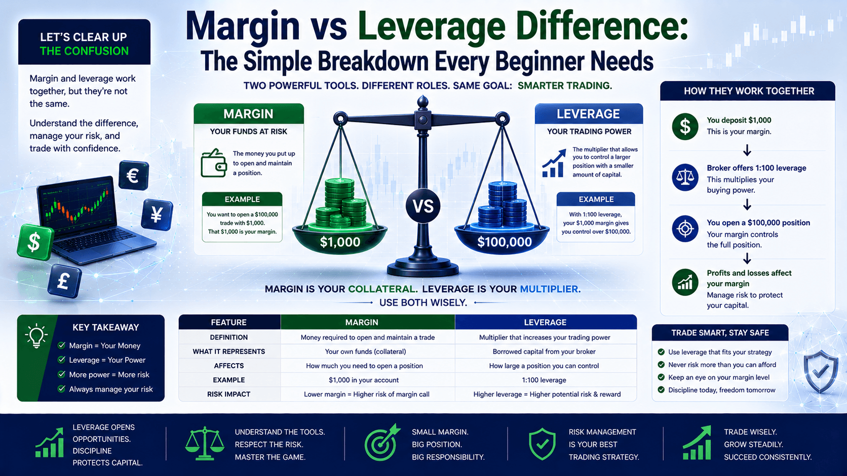 Margin vs Leverage Difference: The Simple Breakdown Every Beginner Needs