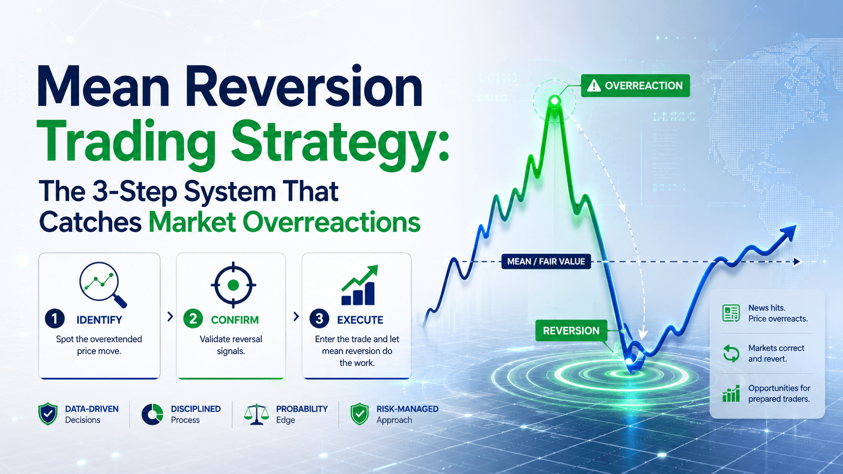 Mean Reversion Trading Strategy: The 3-Step System That Catches Market Overreactions