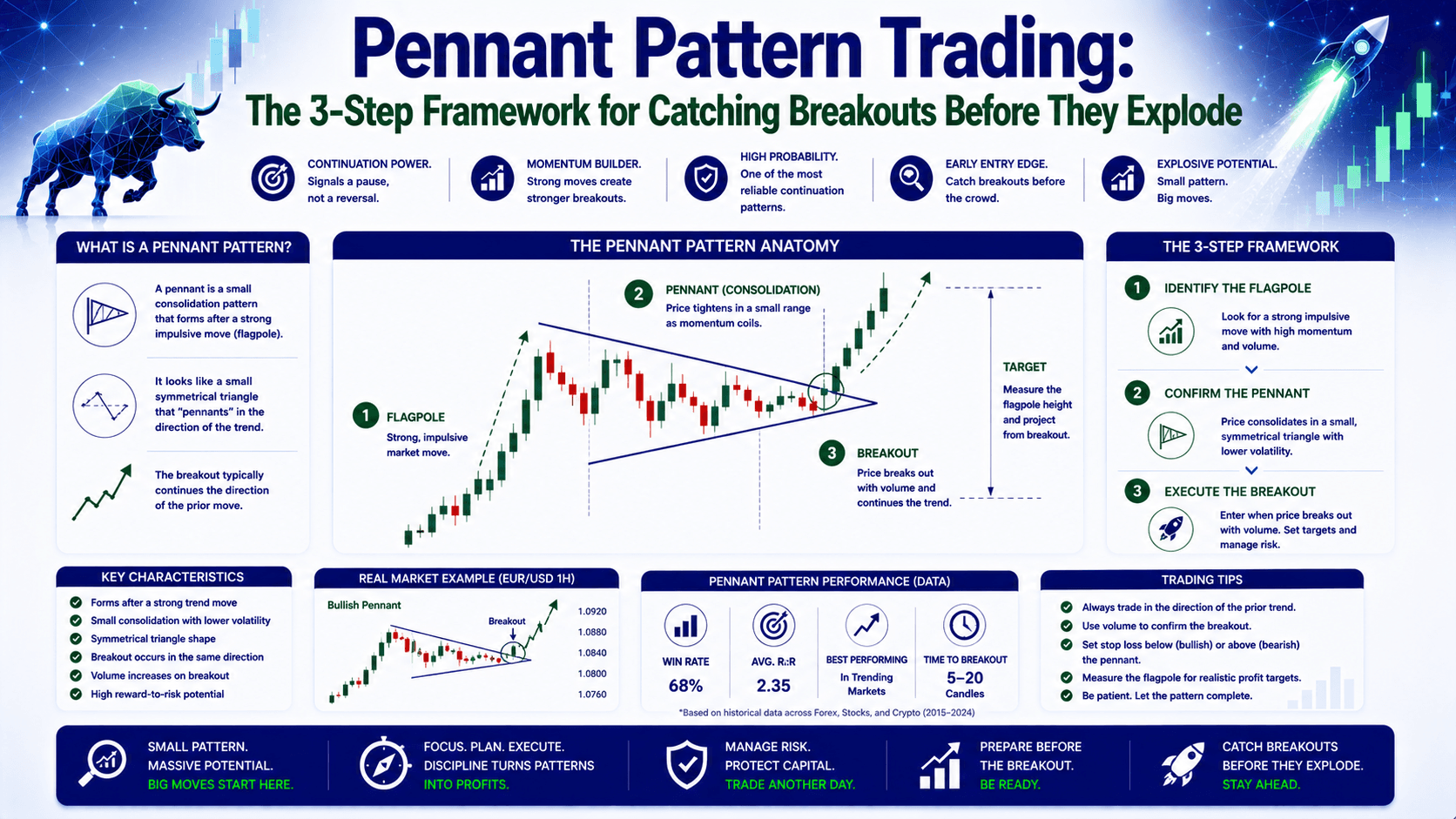 Pennant Pattern Trading: The 3-Step Framework for Catching Breakouts Before They Explode