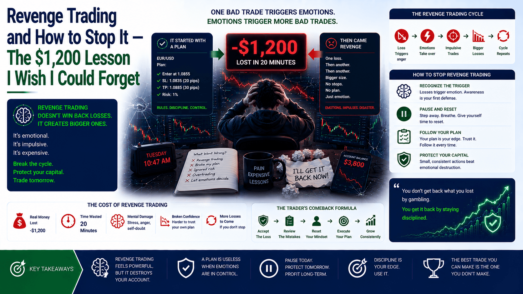 Revenge Trading and How to Stop It — The $1,200 Lesson I Wish I Could Forget