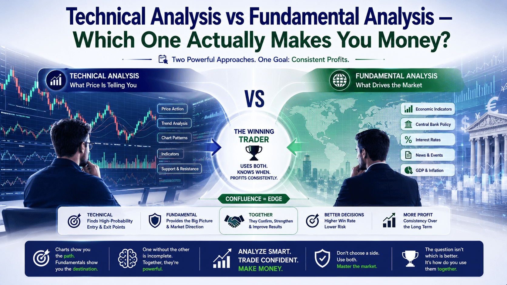Technical Analysis vs Fundamental Analysis — Which One Actually Makes You Money?