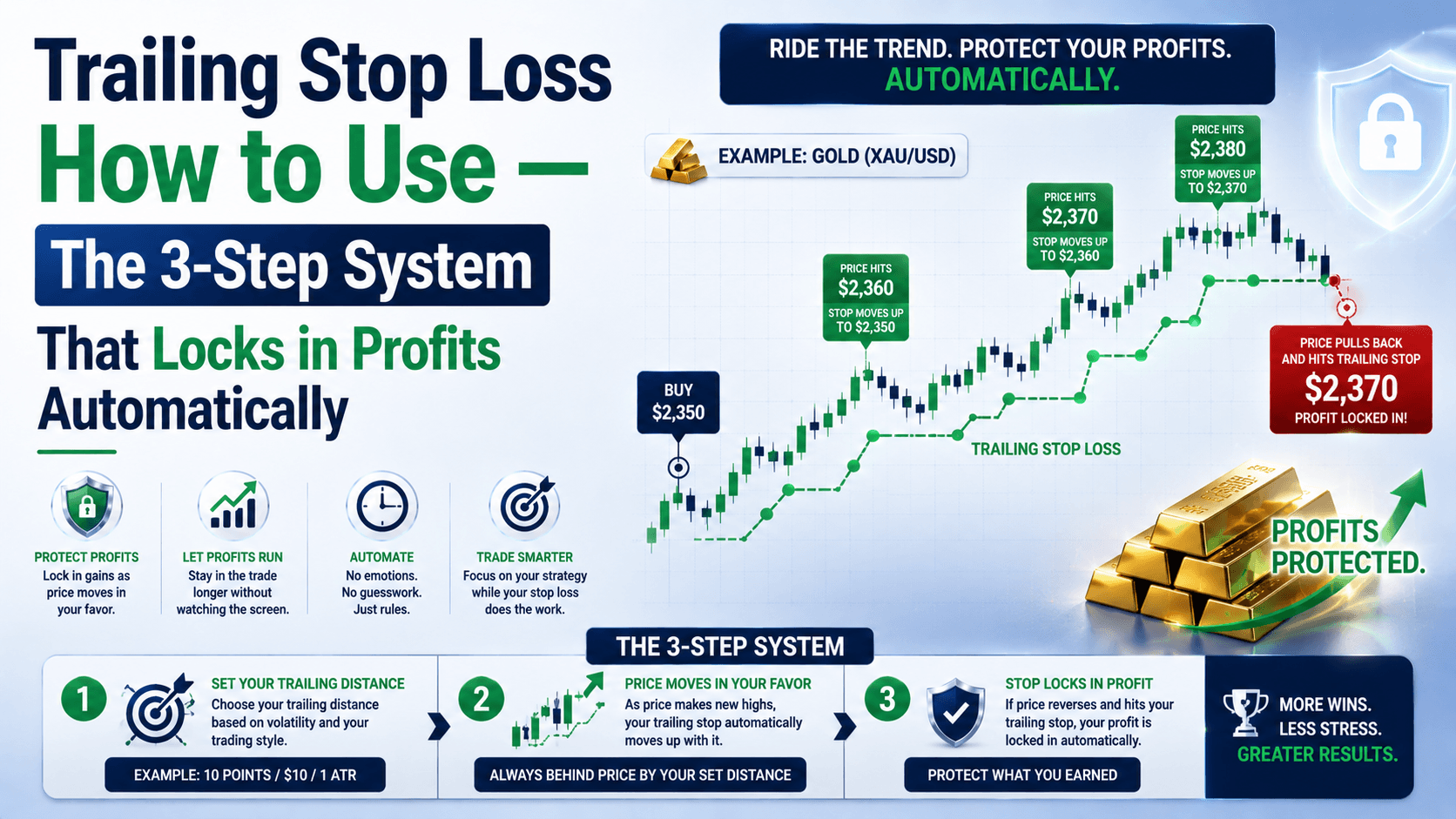 Trailing Stop Loss How to Use — The 3-Step System That Locks in Profits Automatically