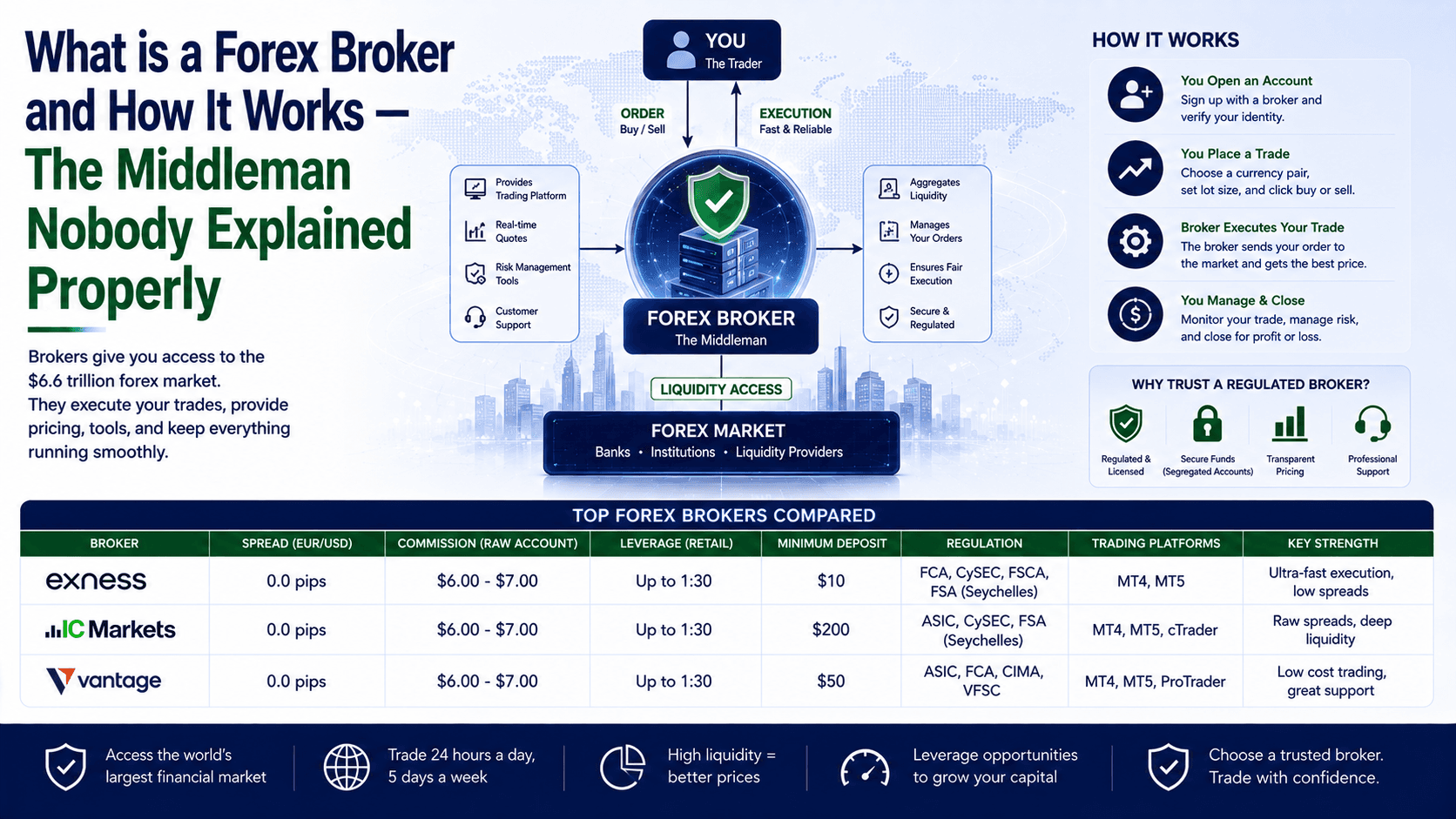 What is a Forex Broker and How It Works — The Middleman Nobody Explained Properly