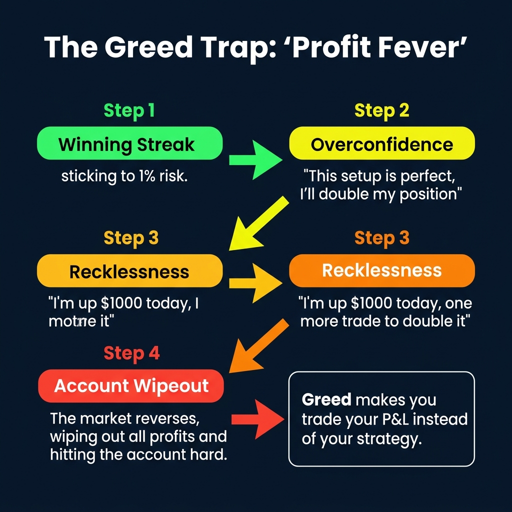 The Greed Trap: Profit Fever sequence ending in account wipeout