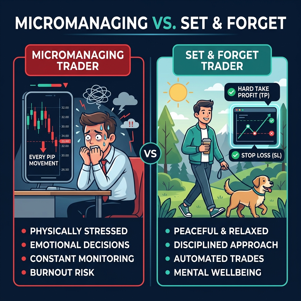 Micromanaging vs Set and Forget trading styles