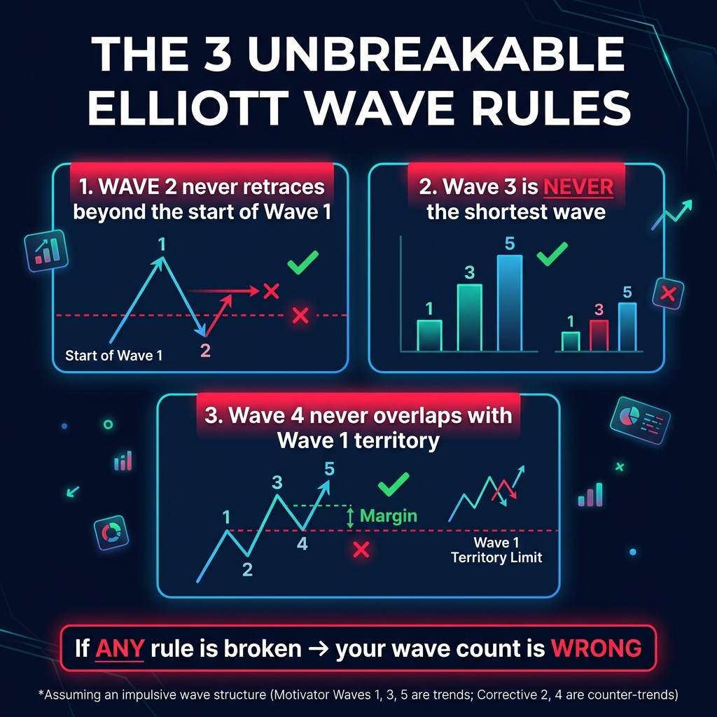 The 3 unbreakable Elliott Wave rules