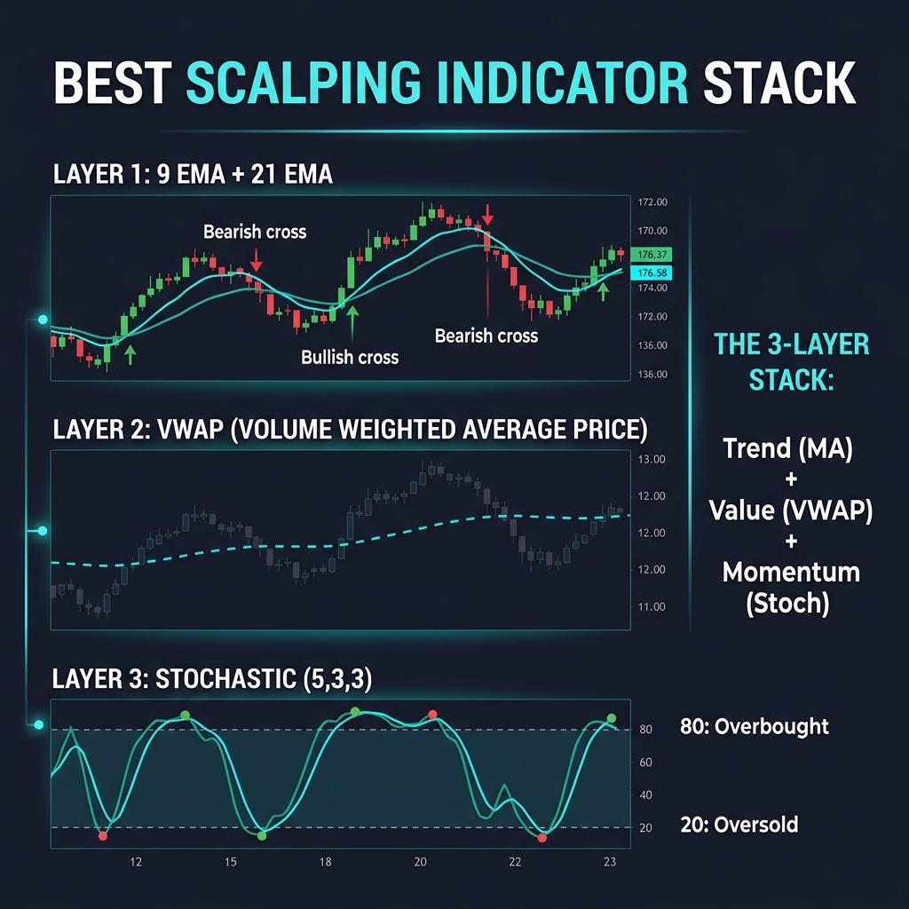 Best Scalping Indicator Stack — EMA, VWAP, and Stochastic