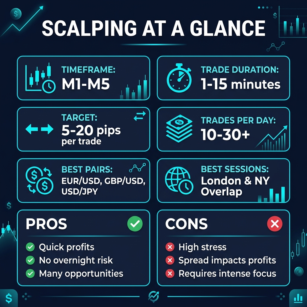 Scalping at a Glance — key stats, pros, and cons