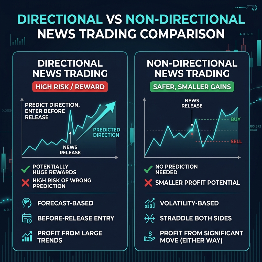 Directional vs Non-Directional news trading compared