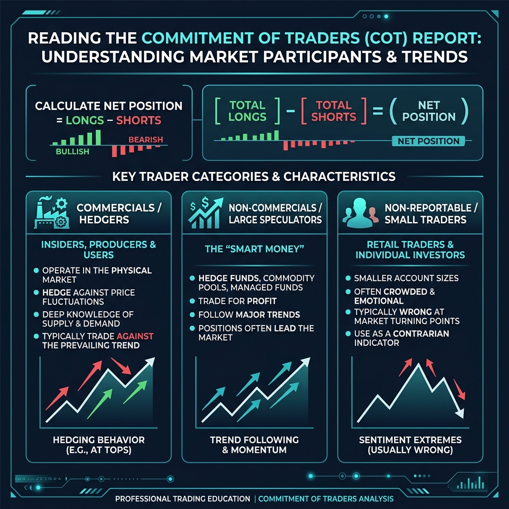 COT Report breakdown — three categories of traders and what they tell you