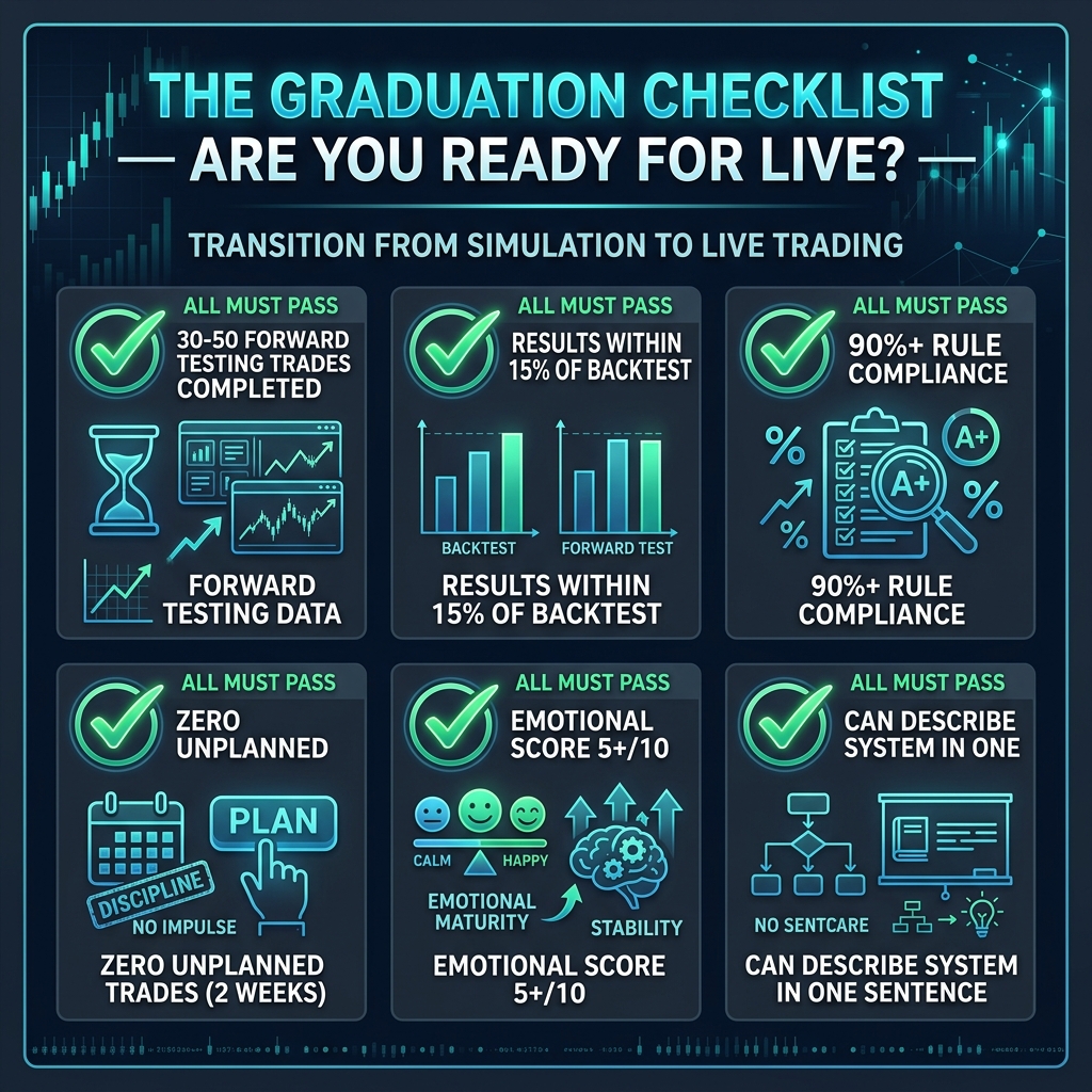 Graduation Checklist — 6 criteria you must pass before going live