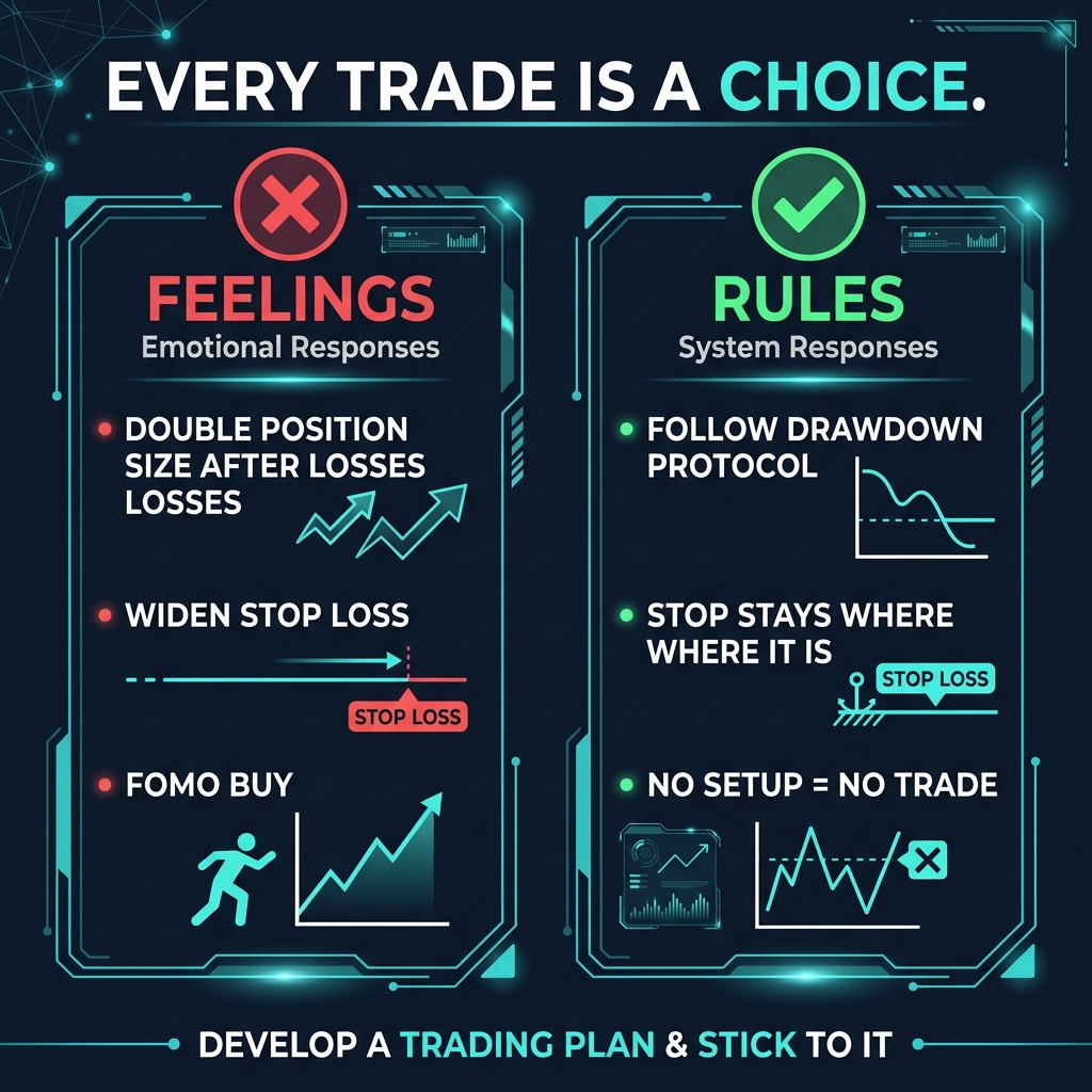 Rules vs Feelings decision framework for every trading situation