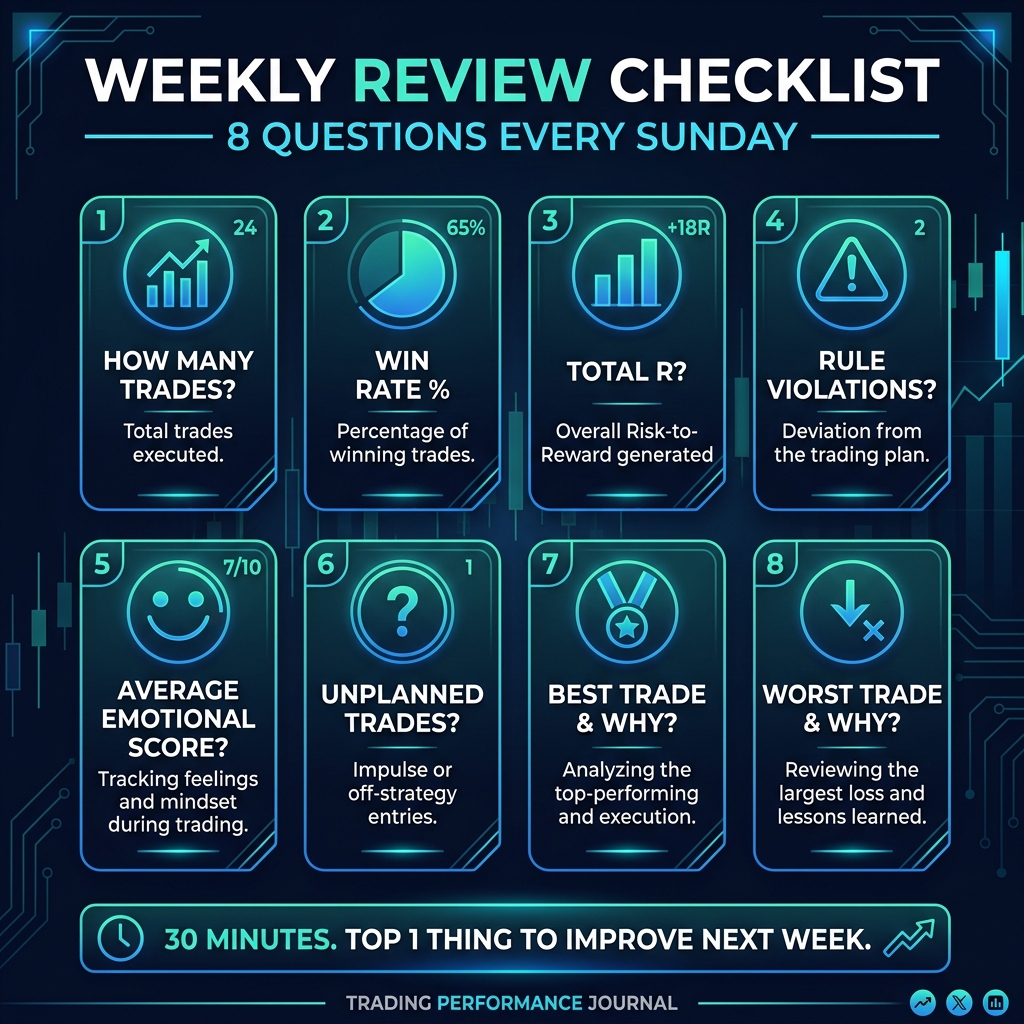 Weekly Review Checklist — 8 questions to ask every Sunday