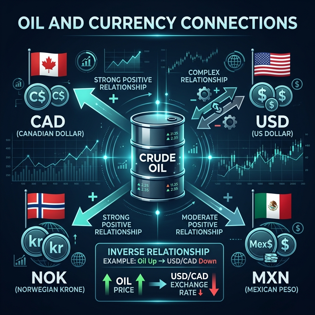 Oil and Currency Connections — CAD, NOK, MXN