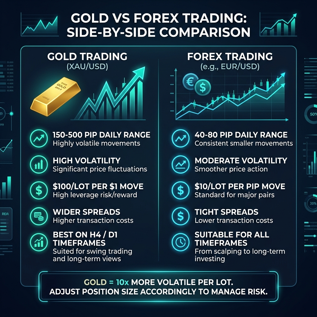 Gold vs Forex Trading comparison