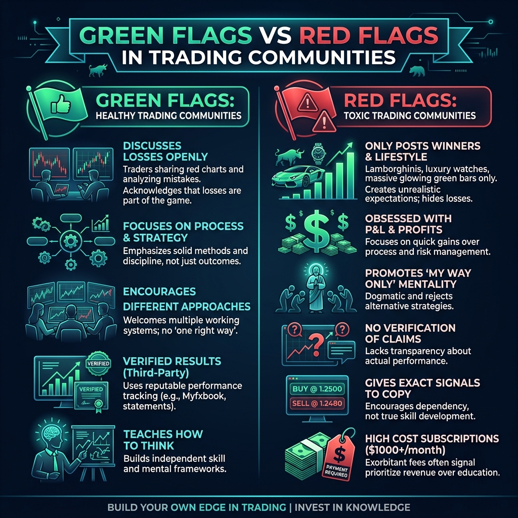 Green Flags vs Red Flags in trading communities