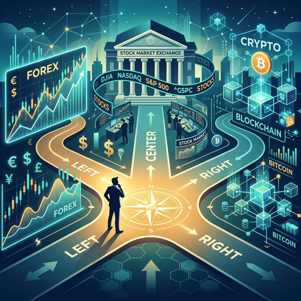 Choosing your trading market — forex, stocks, or crypto, each path offers unique opportunities